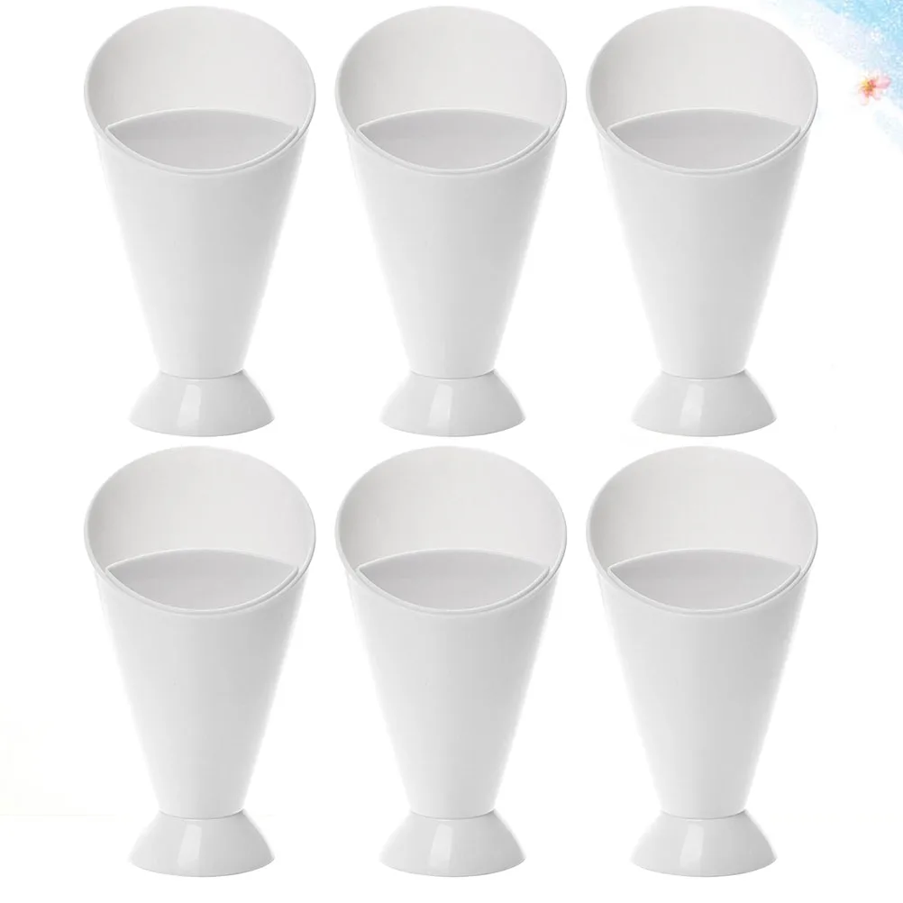 

5Pcs High Quality Salad Cup French Fries Holder With Dip Section For Home Restaurant Hotel Party Use White Tableware