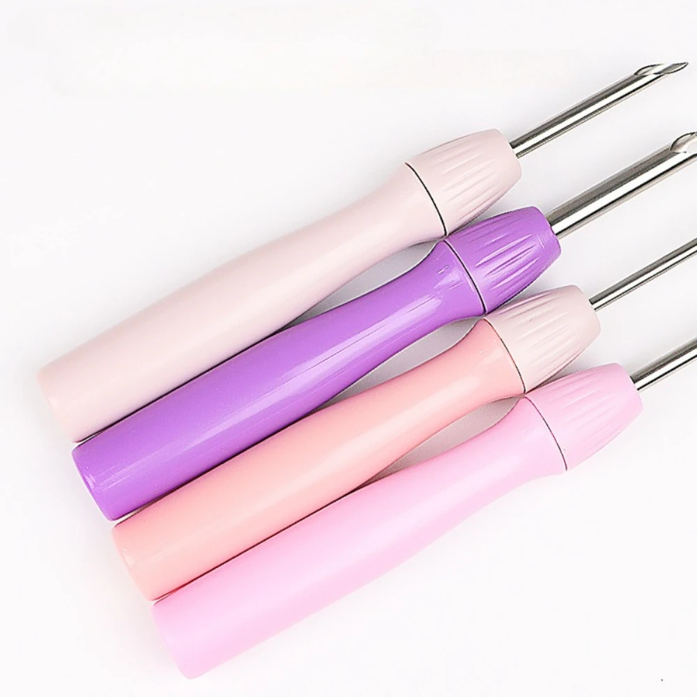 Adjustable Punch Needle Tool Set with 3 Interchangeable Tips & Threader (5, 3.5, 2.5mm)