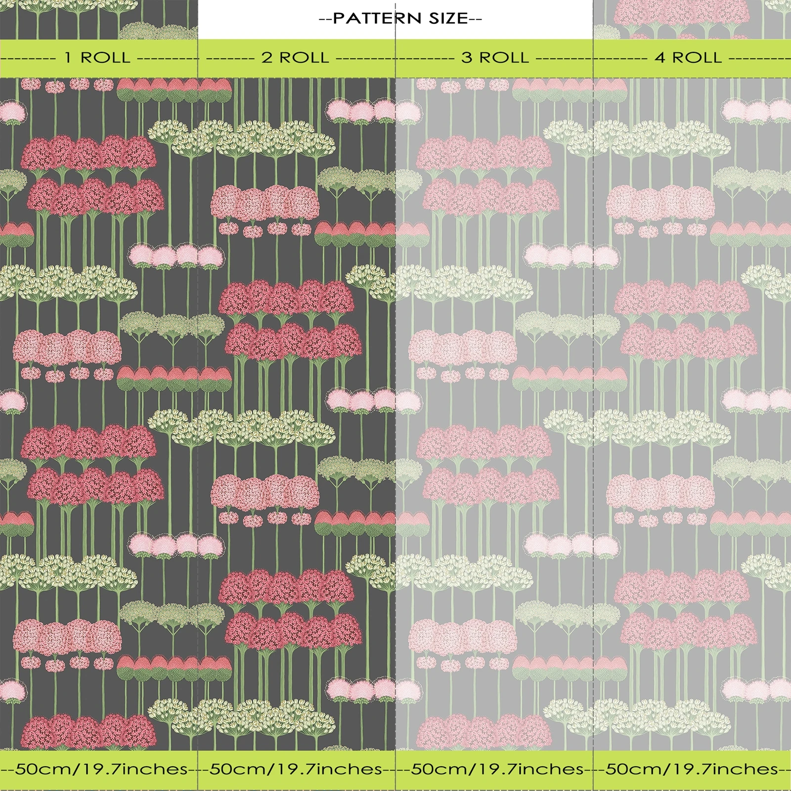 ورق جدران قابل للتقشير واللصق على شكل زهور عتيقة، ملصق ورق جدران على شكل زهرة أرضية فنية وجذعية، جدار تقليدي غير منسوج، خالٍ من مادة PVC