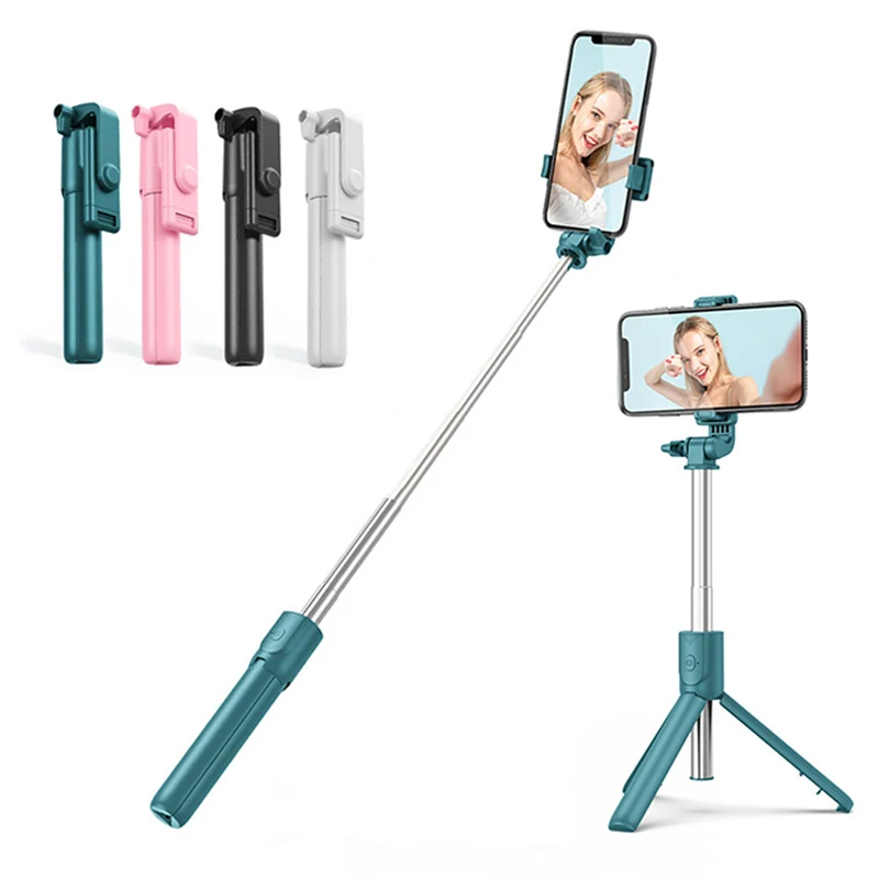 Handy Drahtlose Selfie Stick Live-Stream Selfi Stick Stativ für Smartphone Tragbare Telefon Halter Einbeinstativ für iPhone Huawei