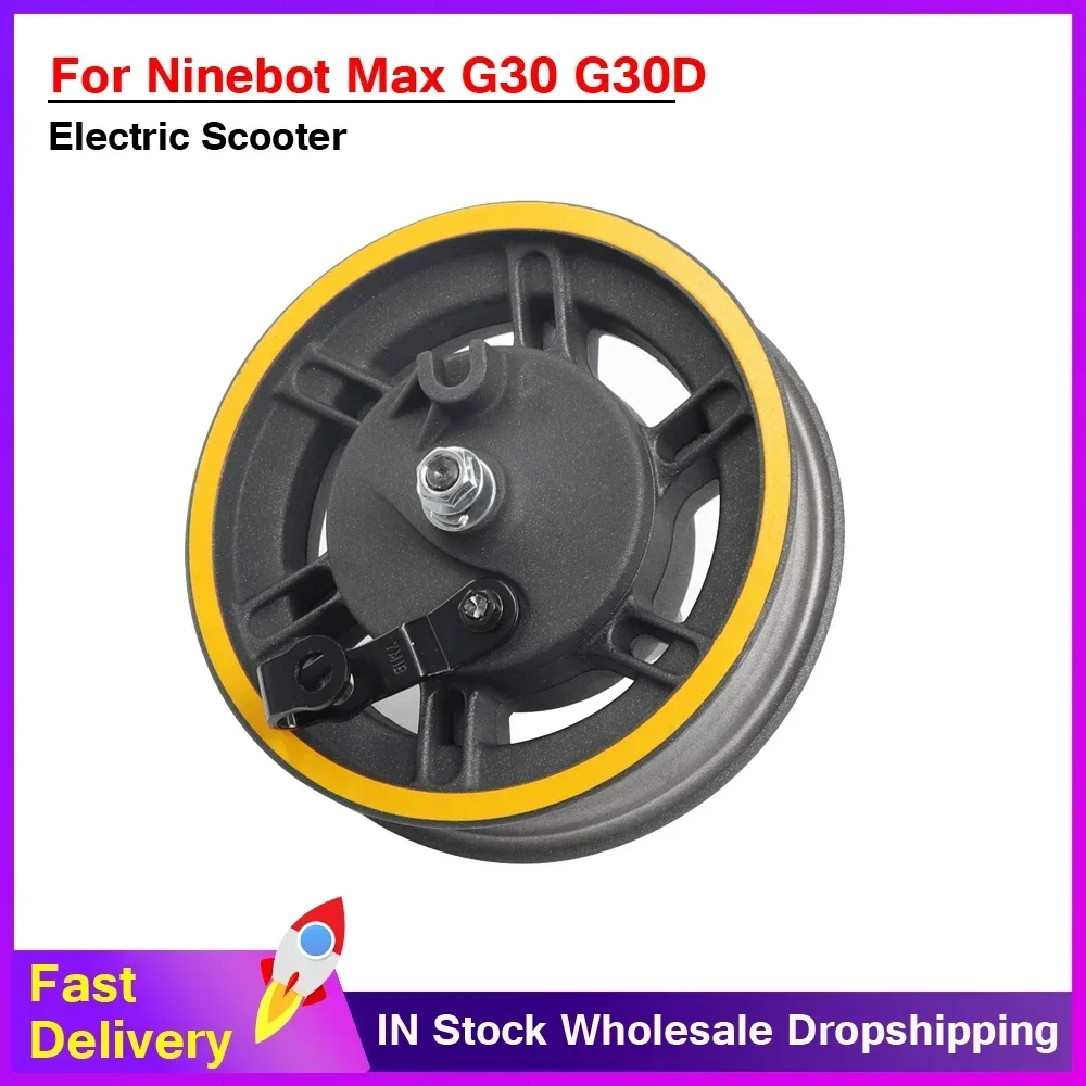 

Front Hub Assembly for Ninebot Max G30 Electric Scooter Front Wheel Hub with Aluminum Alloy Motor Drum Brake or Brake Cable Part