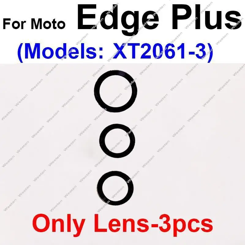 Rear Camera Glass Lens Frame For Motorola Moto Edge Plus edge+ XT2061-3 Back Camera Lens Glass and Cover Holder Parts