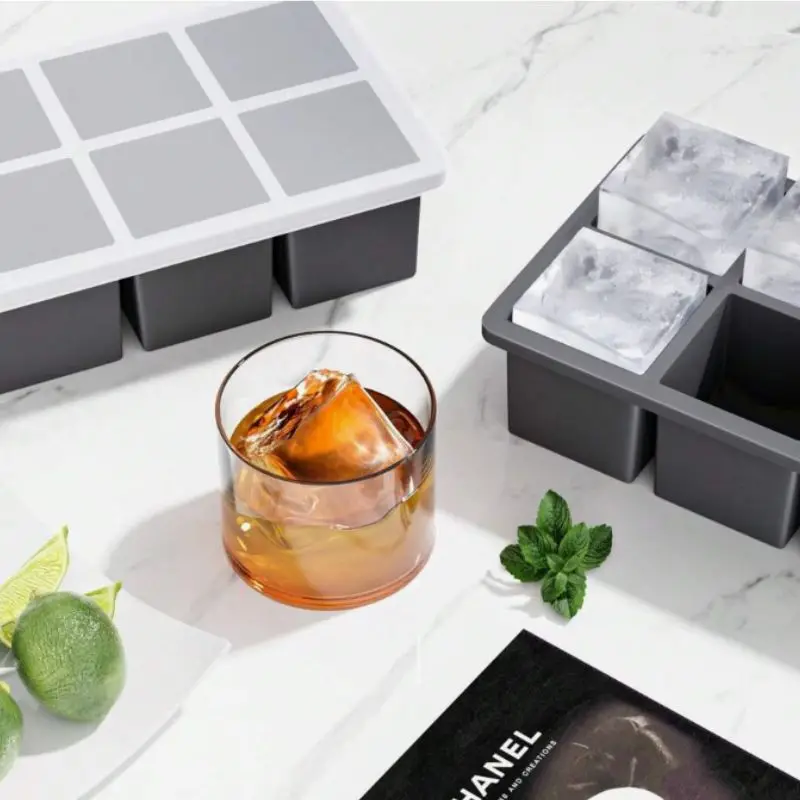 Silicone Ice Cube Mold Lattice 4/6/8 Cavities Kitchen Baking