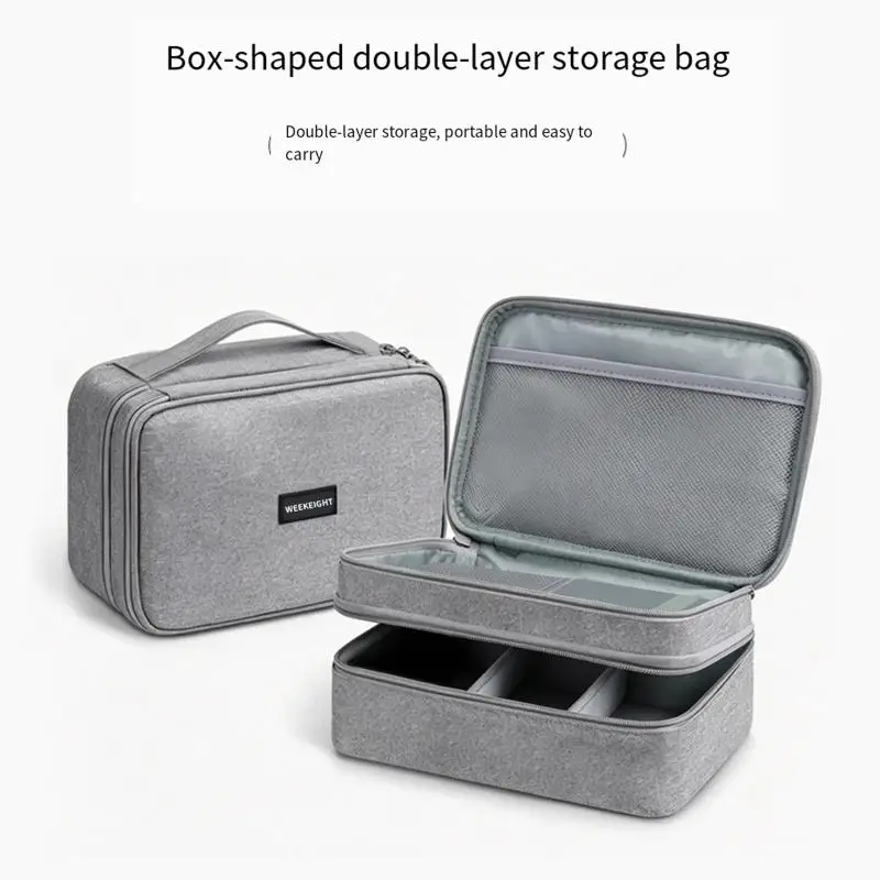 Y1UB Electronics Carry with Wide Opening and Top Handle for Small Device Storage, Travel Bags and Office Setups