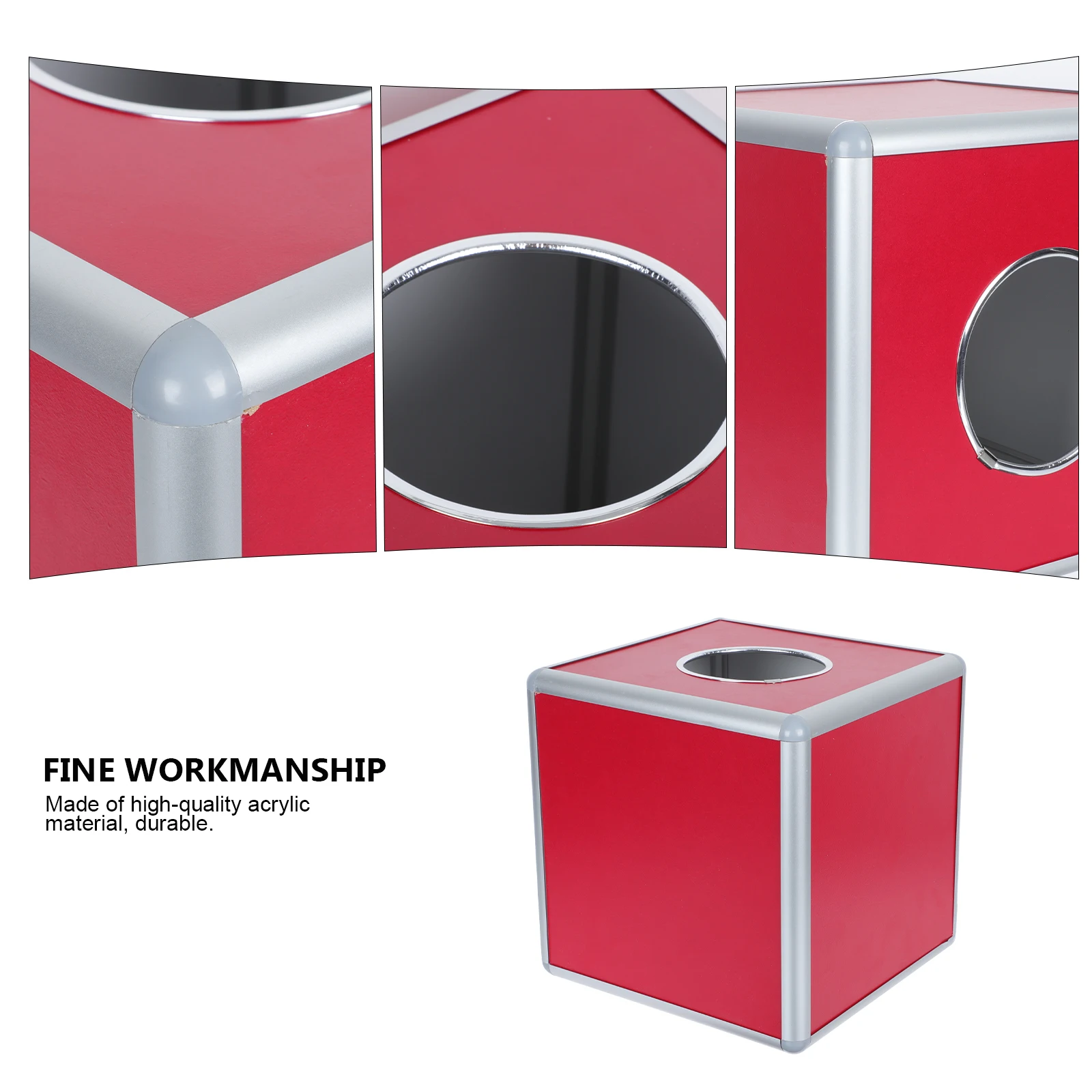 1Pcs Lottery Container Premium Aluminum Alloy Material Strong Storage Box for Prizes Donations Invisible Security