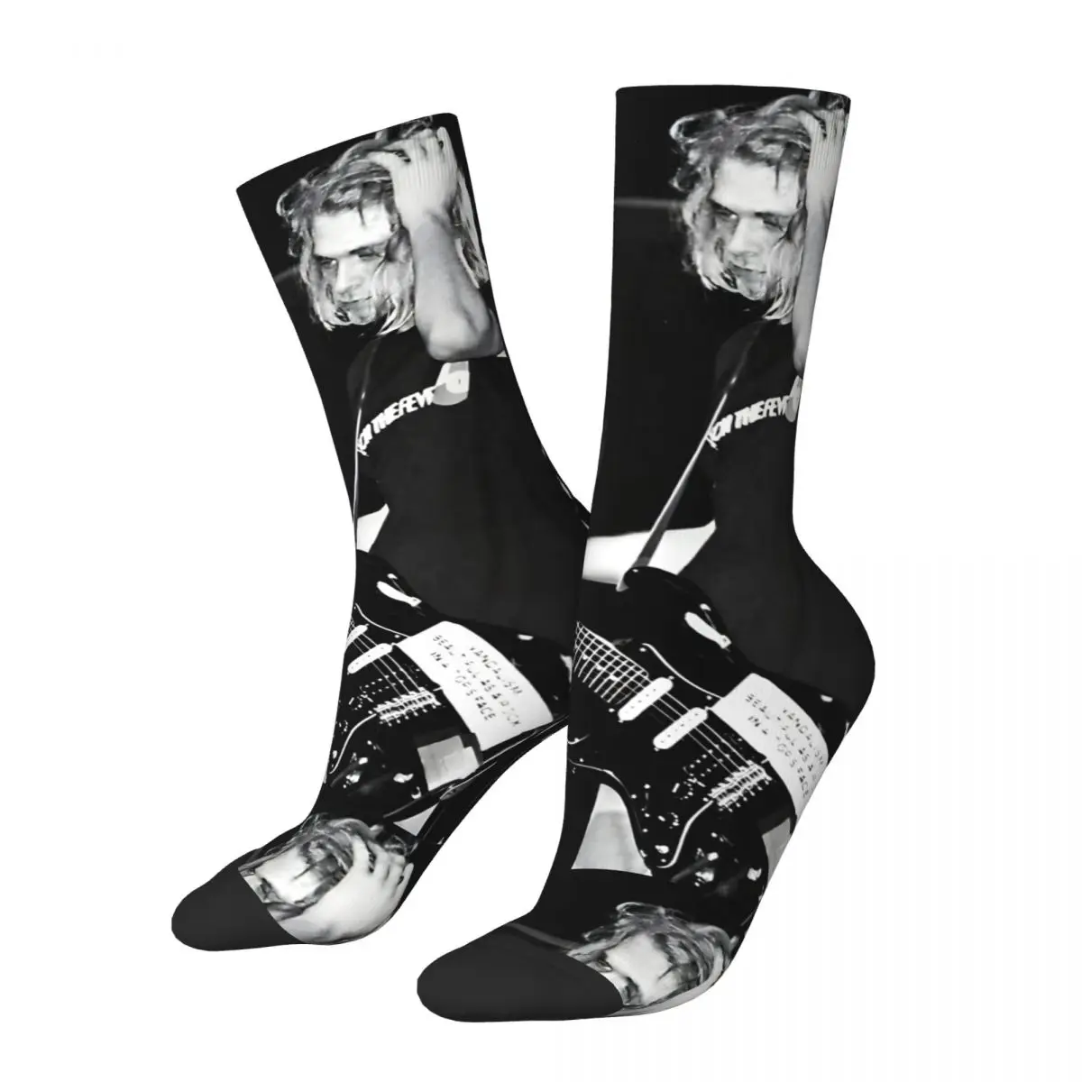 Retro Band American Men's compression Socks Unisex Kurt-Cobain Harajuku Seamless Printed Novelty Crew Sock