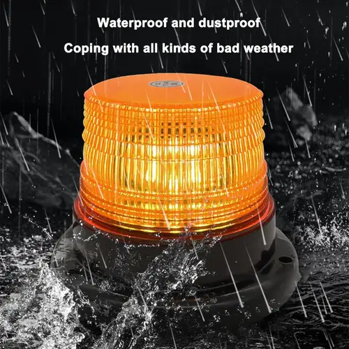 Imagen 2 del producto Luz LED estroboscópica para techo de coche, baliza intermitente de advertencia para camión, vehículo, policía, lámpara de señal de emergencia con Base magnética de 12V/24V
