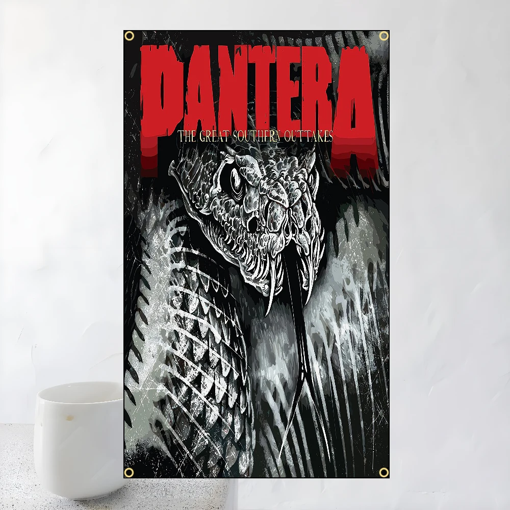 60x90cm 90x150cm Heavy Metal P-Pantera Band Rap-Metal Music Album Flags Polyester Printed Banner For Home Decoration