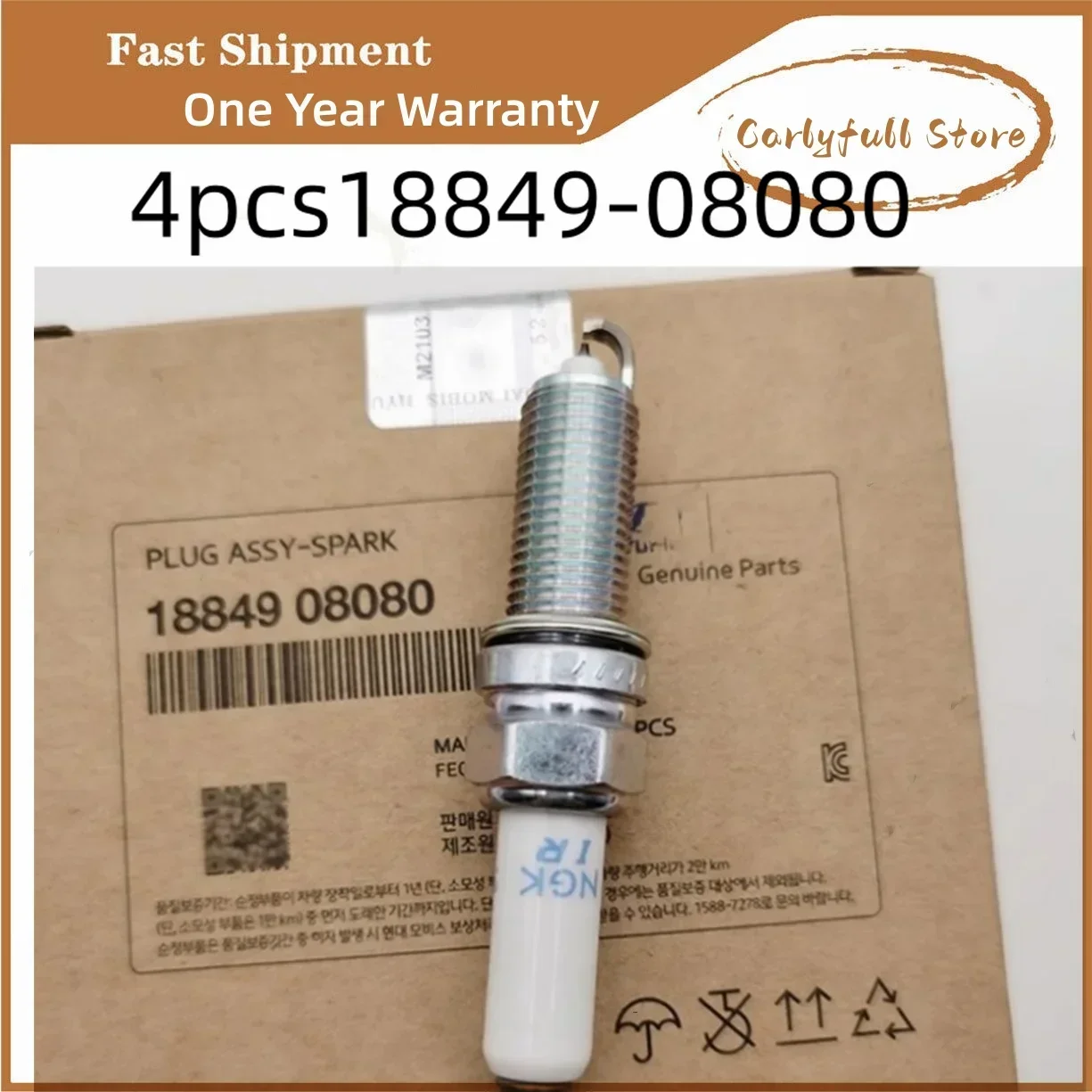 1884908080 Original New Plug Assy-Spark For Hyundai Tucson Kia optima sportage 1.6T Turbocharged Engine 18849-08080 SILZKR8E8G