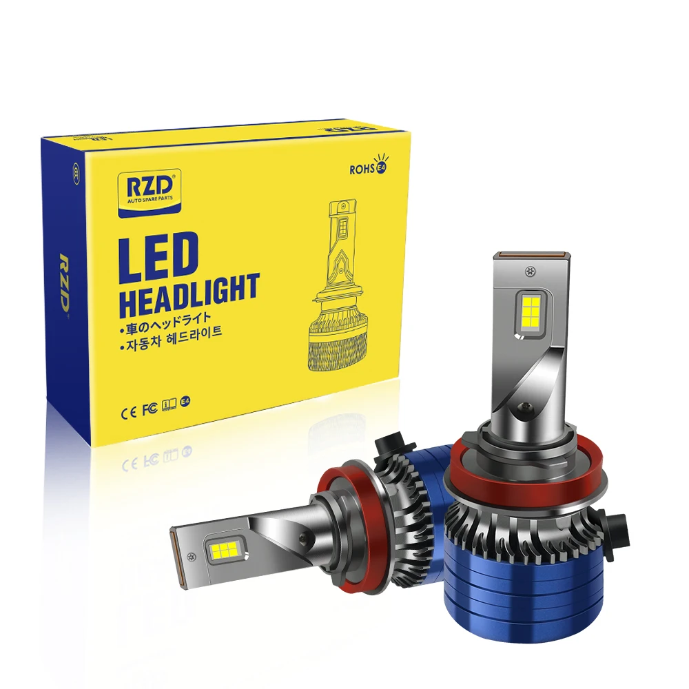 

RZD H11 Canbus Car LED Headlight 30000LM Auto Headlamps 6000K Accessories Automotive 1 Pair Front Fog Lamp Waterproof IP68 12V