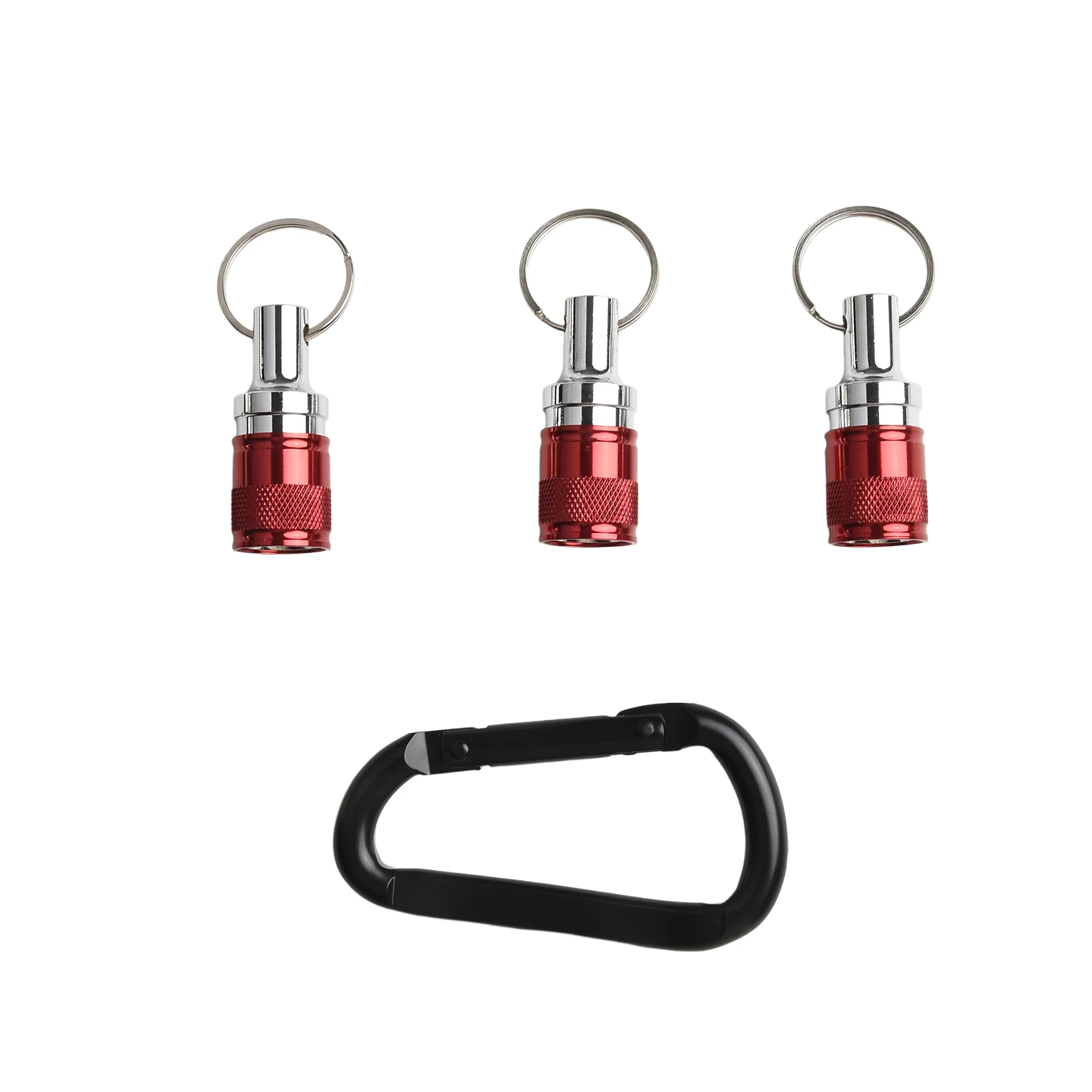 3pcs Drill Bit Holder Keychain with Duty Construction and Carabiner for Easy Carrying and Bit Storage 3pcs Drill