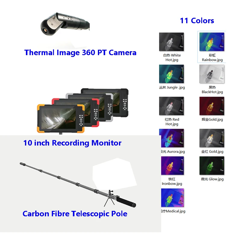 360 Rotation High Resolution 256*192 Handheld Infrared Thermal Image   Fire Rescue Equipment