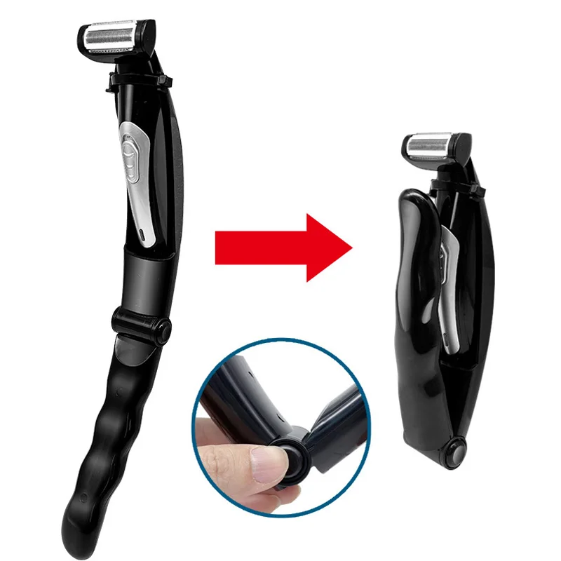 Electric Long Reach Manual Back and Underarm Shaver with Large Sharp Blade for Household and Outdoor Use