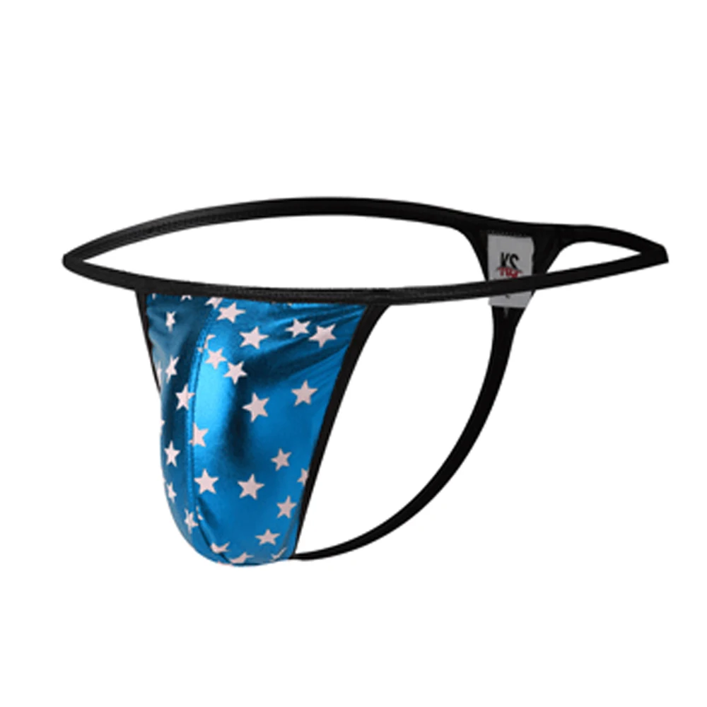 

Artificial Leather G-String Men Underwear Low Waist T Panties T-Back Thongs Jockstrap Peni Pouch Panties Temptation Lingerie A5