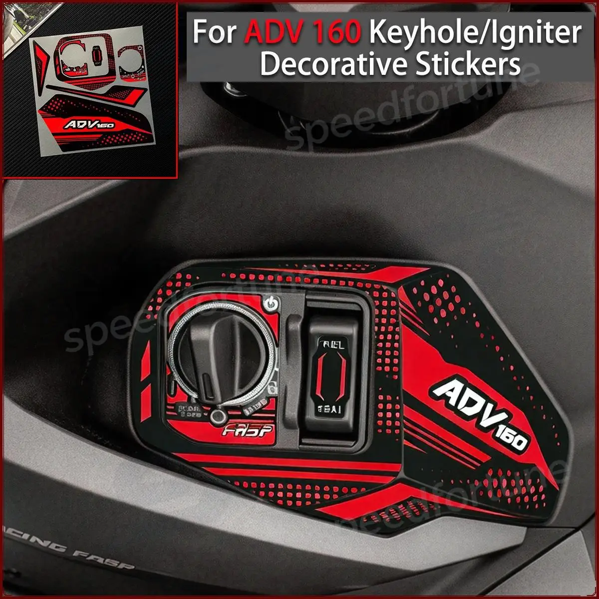 Motorcycle Ignition Switch Decorative Sticker For ADV160 Waterproof PVC Decal Cover Fairing Graphics Decals Easy Install
