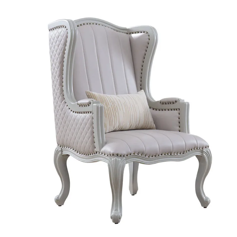 

American Light Luxury Modern Style Wooden Arm Armchair Leisure Chair for Living Room Bedroom Furniture W415