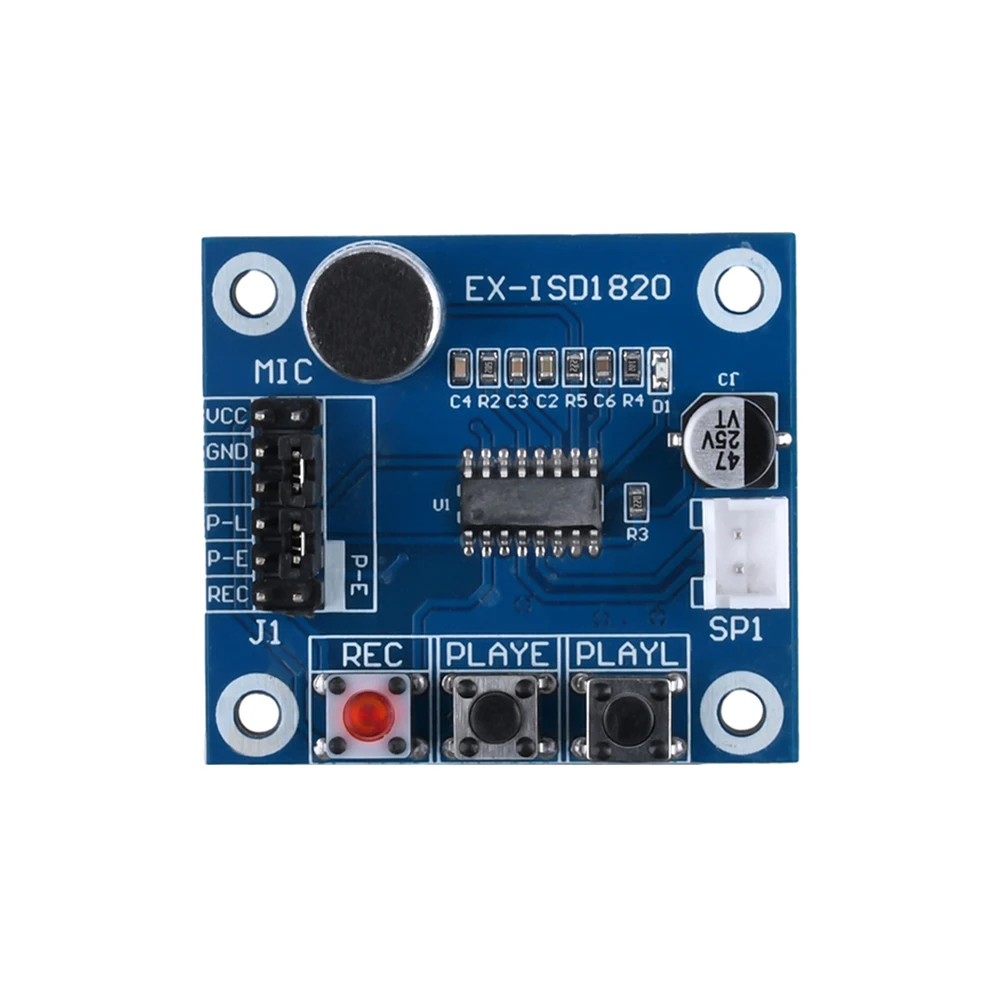 ISD1820 Sound Voice Recording Playback Module Mic Sound Audio Telediphone Control Drive Board With Microphone Micro phone 3V 5V