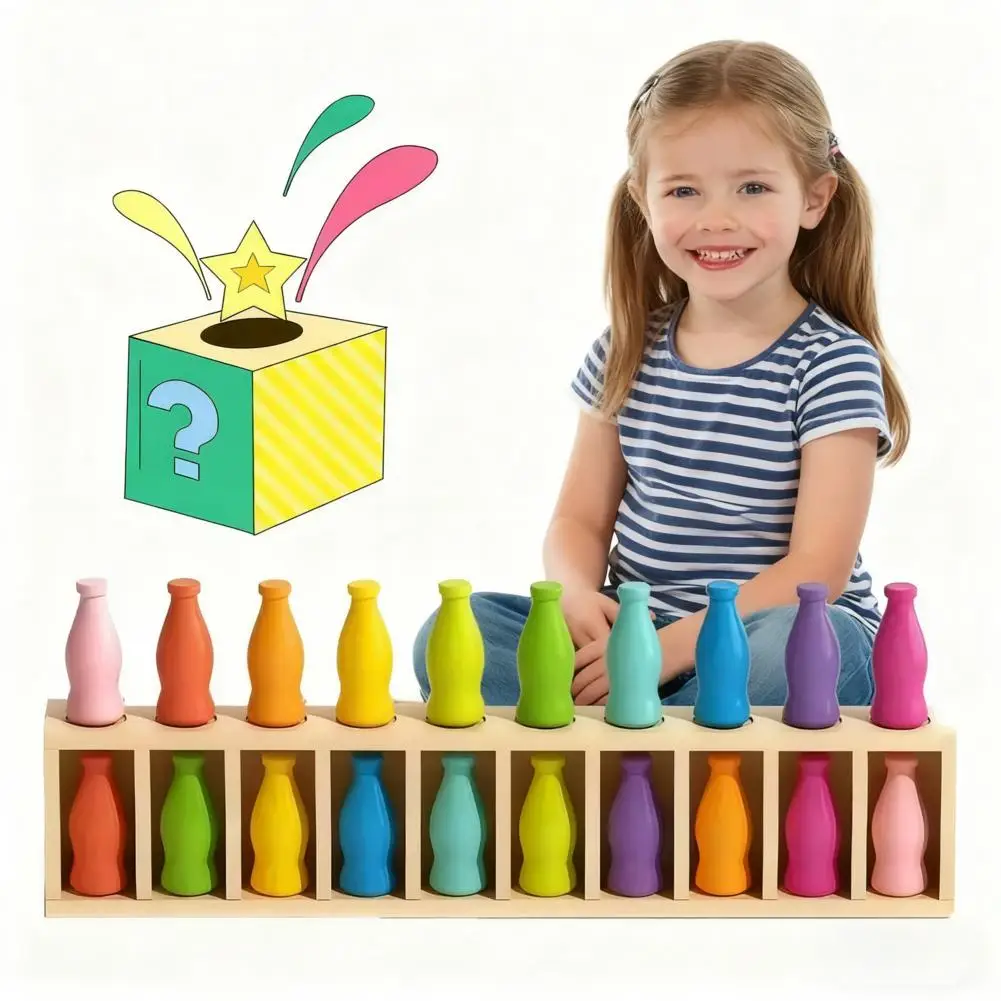 Diversão garrafa adivinhação brinquedo 2-jogador interativo jogo de quebra-cabeça colorido garrafa de bebida jogo crianças educação pensando treinamento mesa
