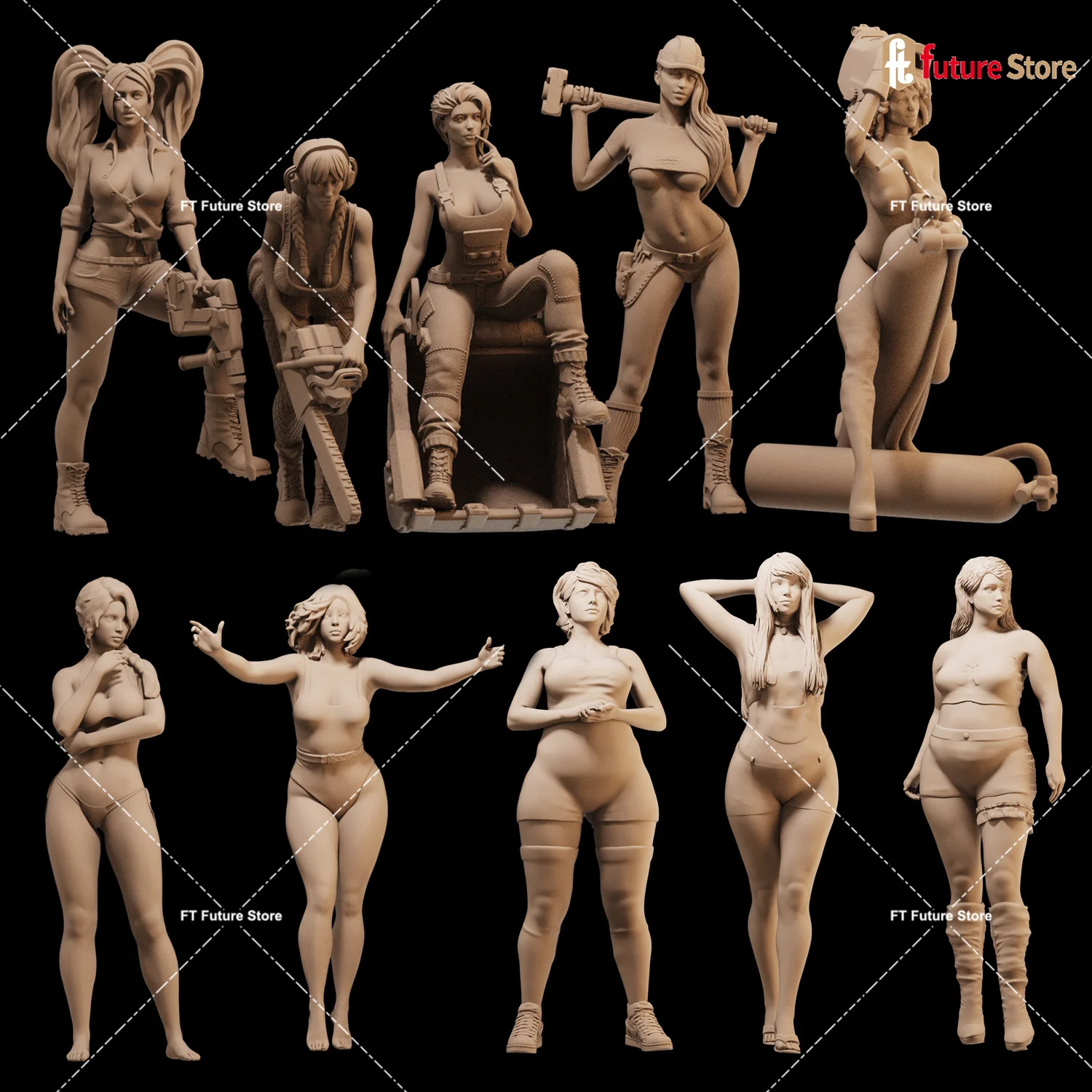 ثلاثية الأبعاد طباعة مصغرة 1/64 1/43 1/35 عامل جميل قليلا السمين سيدة بيكيني للشاطئ فتاة الشكل ديوراما تمثال نموذج MiniDoll