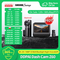 DDPAI Dash Cam Z60 3CH Support Rear and Interior Dash Cam With GPS 5GHz WiFi ADAS NightVISion Dash Camera 24H Parking Monitor
