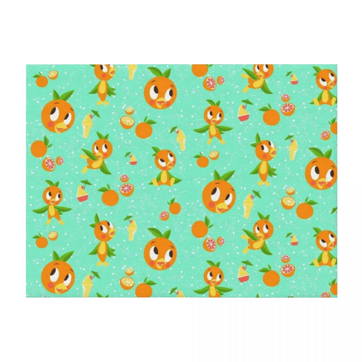 

Orange Bird with Dole whip Throw Blanket Fashion Sofas Furrys Comforter Blankets