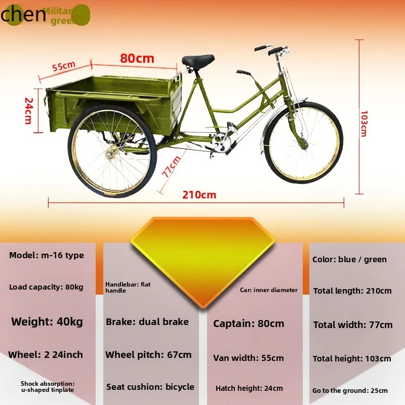 LXC Pedal Tricycle Adult Bicycle Human Power Vehicle Bracket Model Elderly Mobility