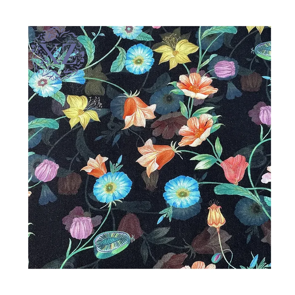 

Custom Flower Woven Poplin Rayon Fabric Printed 100% Rayon Fabric Floral Fabric Printing Rayon For Garment