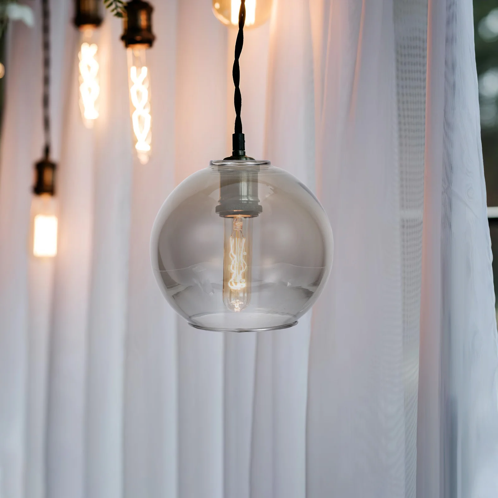 

Globe Ball Shaped Glass Lampshade Easy Remove Replacement Cover for Chandelier Pendant Bedroom Living Room Dining Room