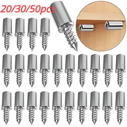 Stainless Steel Screws Kitchen 10/15/25 Set Hook Rubber Sleeve Layer Home Accessories Household Hooks Wardrobe Cabinet Glass