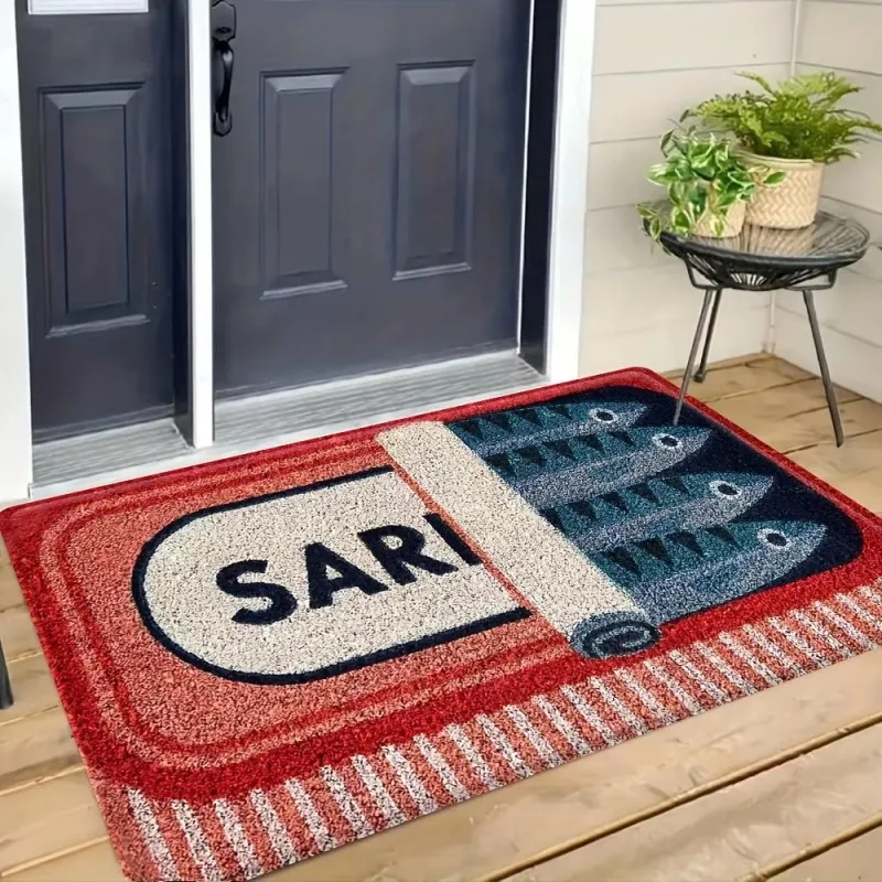 VIKAMA Creative Sardine Can Doormat—Non-Slip, Durable Home Decor for Entryways, Hallways, and Kitchen/Bathroom Floors