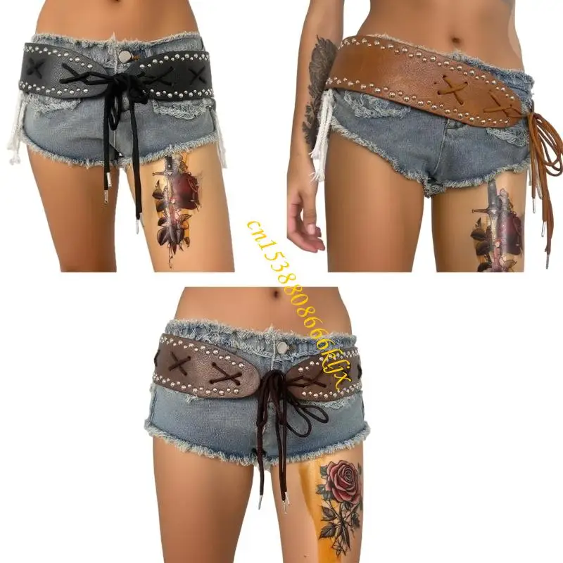 حزام الخصر الشرير حزام أزياء الخصر حزام مرصع بخصر للنساء للنساء النادي الليلي 066C #1