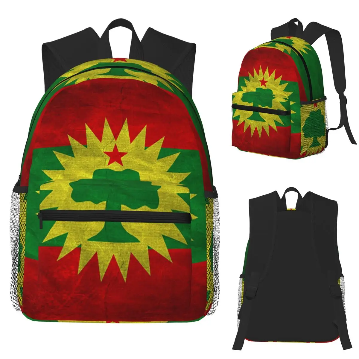 

Flag Of The Oromo Student Backpack School Bag Hiking Travel Daypack for Boys Girls Fashion Bookbag Shoulder Bags