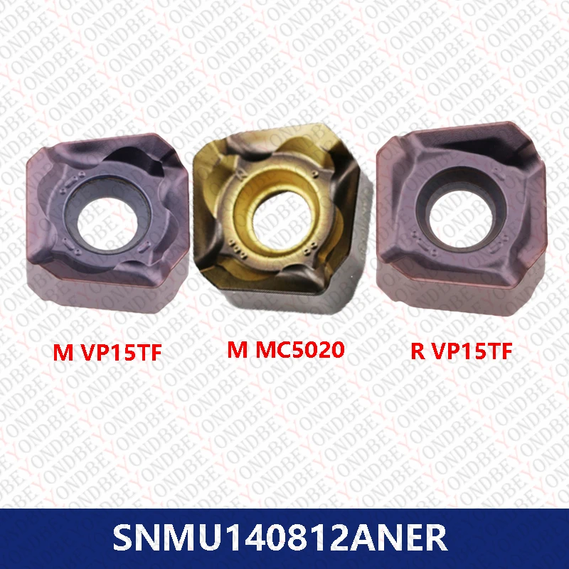 Original 10pcs SNMU140812ANER H M R VP15TF MC5020 CNC Carbide Inserts Double Sided Square Fast High Feed Face Milling Tooling
