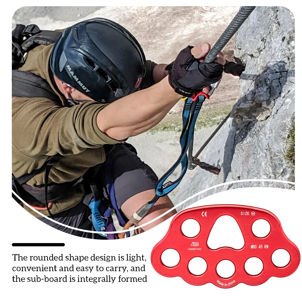 Climbing Rigging Plate Fingerboard Professional Safe Mountaineering Hardware Load-bearing Anchor Point Divider Outdoor Tools