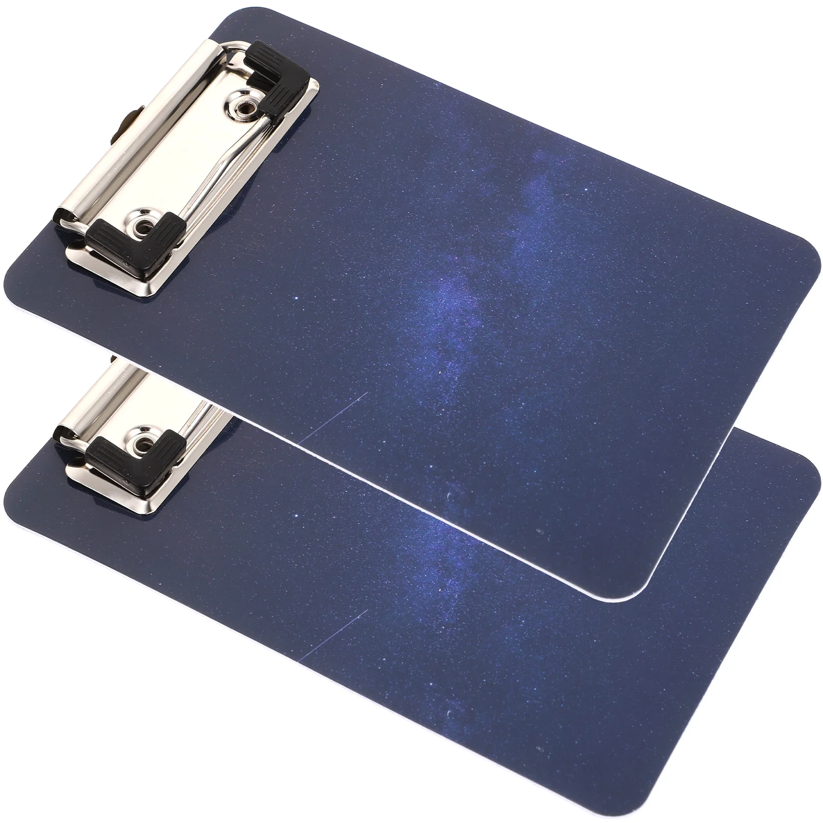 2 Pcs Star Writing Pad Cardboard Contract Data Splint Point Menu Clip 2pcs Secure Document Holder Boards Metal Clipboards