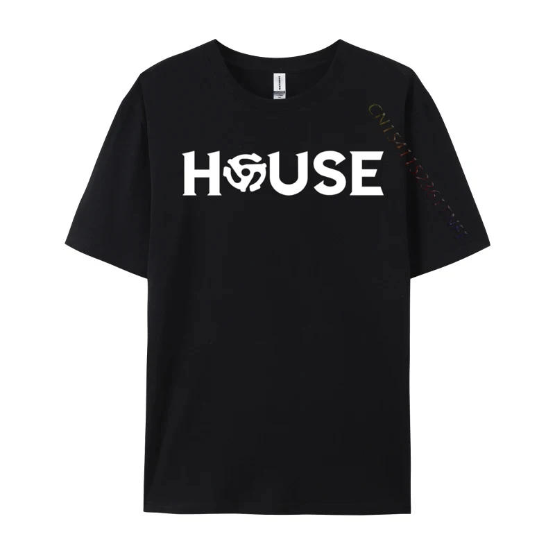 House Music DJ Turntable EDM Techno Music Producer DJ Disc Designer Mens T Shirts Custom Family Tees Cotton Casual Tops Tees