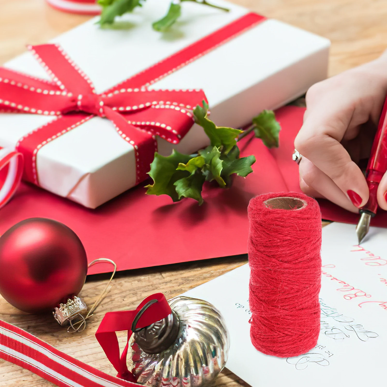 3pcs Christmas Decorative Jute Twine 1 5mm Colored Hemp Rope Natural Craft Binding Rope for Home Party Wedding