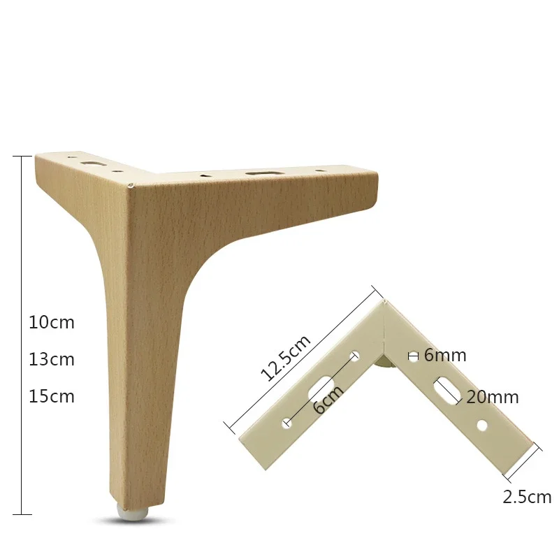 أرجل أريكة على طراز البلوط الأبيض ، أقدام أثاث ، دعم خزانة تلفاز ، أرجل طاولة مع برغي ، 10 من من من من من الأرجل ، 13 من ، 15 من ، 4 من كل مجموعة