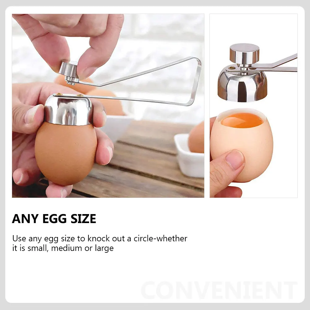 

2pcs Stainless Steel Egg Opener Kitchen Gadget For Eggshell Cutting Manual Cracker Tool Portable Egg Topper Remover Household
