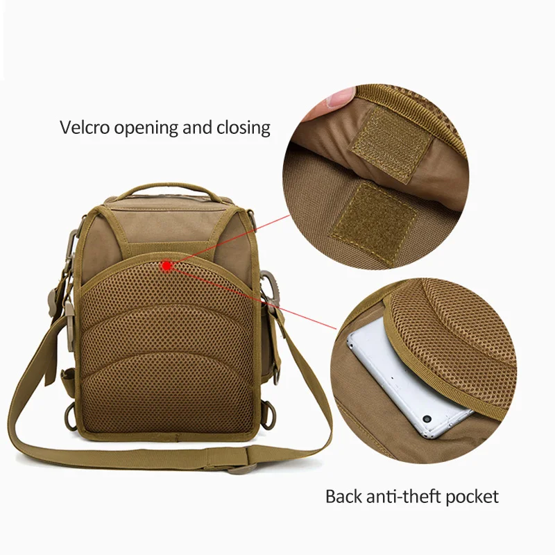 Imagem -04 - Pesca Escalada Peito Bolsa Táticas ao ar Livre Militar Multifunction Ombro Mochila Mochilas Bolsa para Esporte Molle Sistema Bolsa