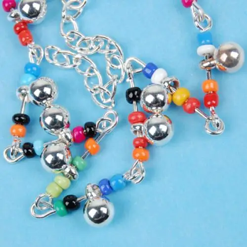 Women’s Jewelry Silver Tone Chain Anklet Colorful Beads Trendy Ankle Bracelet Beach Fashion for Girls
