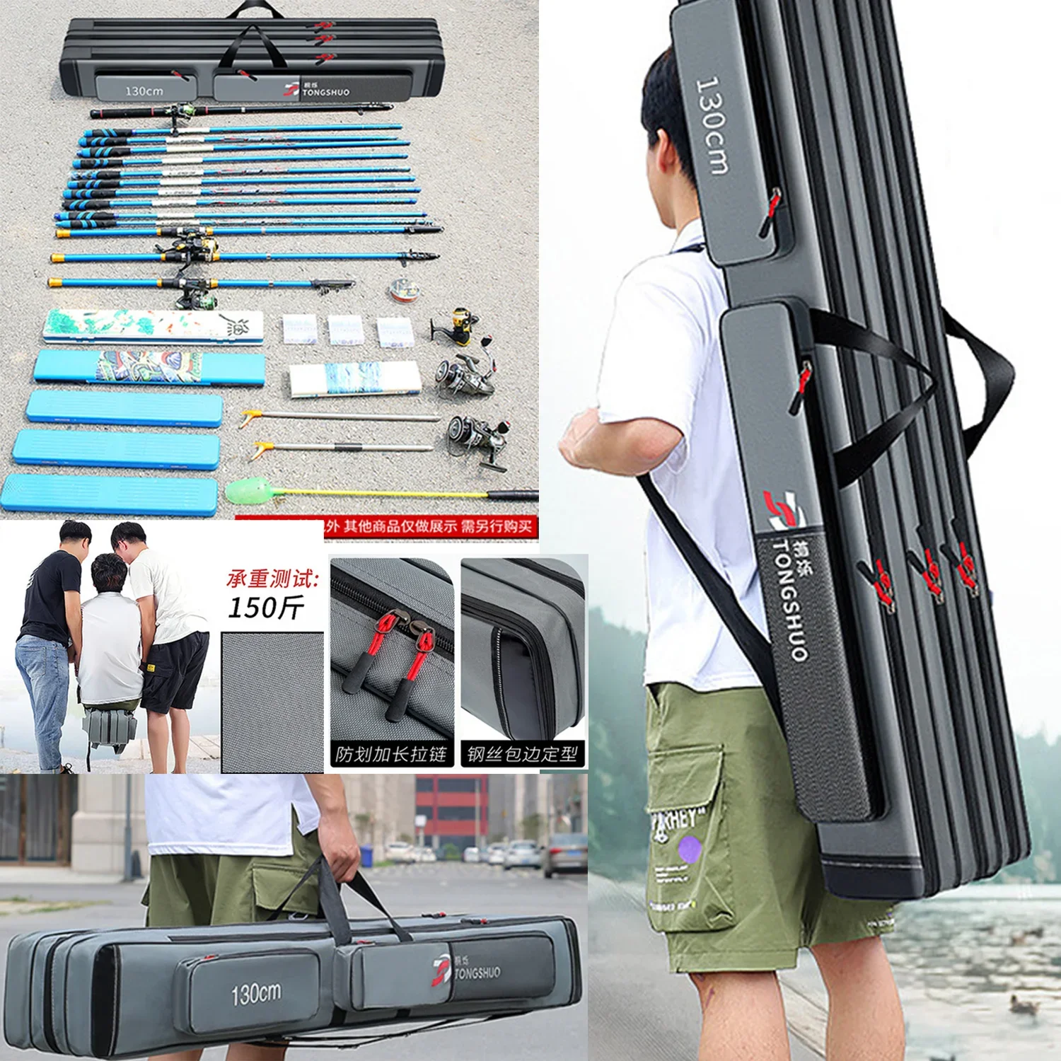 Men's Backpack Fishing Rod Reel Waist Chest Hard Case Lure Sea Tools Bag Side Box Equipment Crossbody Backpacks Suitcase