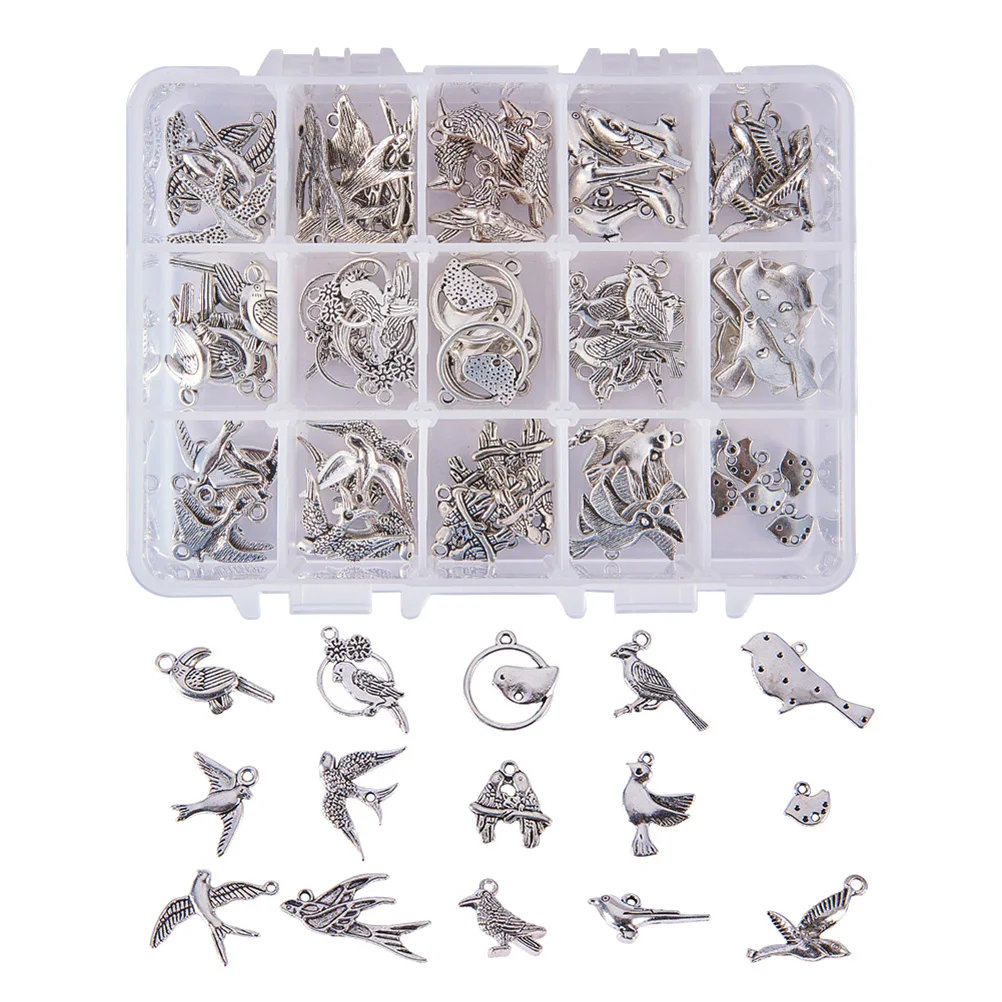 90 Pcs Alloy Pendant Charms Mixed Pattern DIY Jewelry Making Necklace Bracelet Earrings Accessories Craft Project