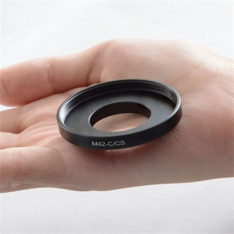 Adattatore per lenti per microscopio con attacco in alluminio da femmina a C maschio M42x0,75 mm