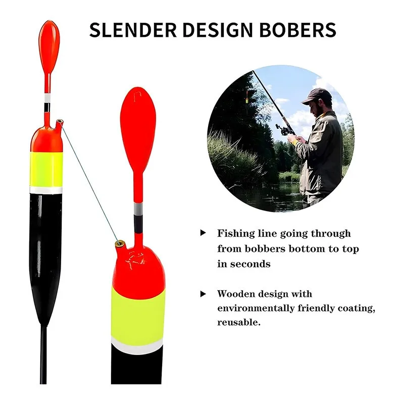 5er-Set Gleitboller-Angelstopfen 3g 4g 5g 10g 15g Gewichte für Crappie, Panfish, Forelle, Barsch Angelstopfen – Detail 5