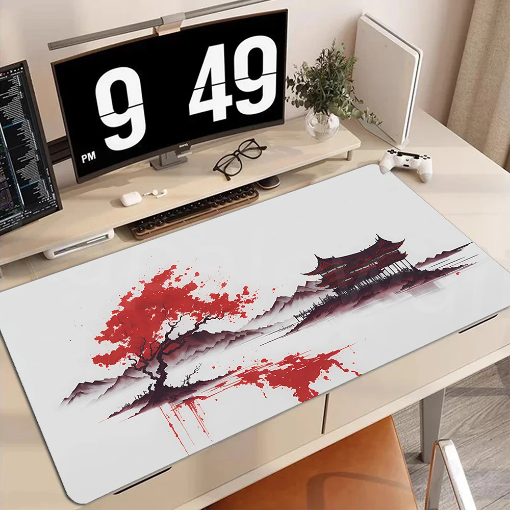 Oversize Mouse Pad Gaming Mousepad landscape painting Gamer Mouse Mat Gaming Accessories Desk Mat 100x55cm