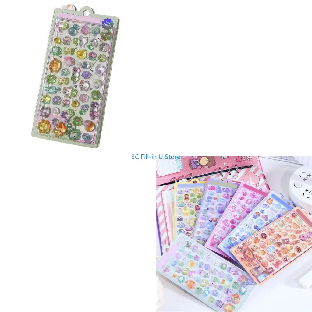G8TA Cartoon Animal Sticker for Planner Journals Laptops Phone Case Water Bottle