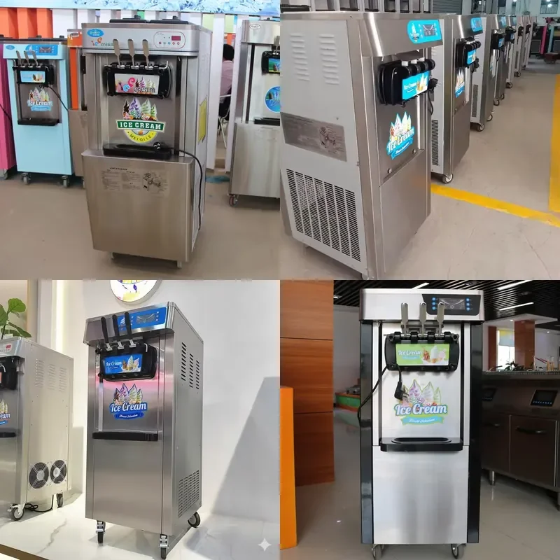 Wholesale Lowest Price Commercial Soft Ice Cream Maker Machine for Business Use High Efficiency Automatic Ice Cream Making