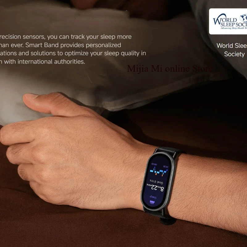الإصدار العالمي من Xiaomi Mi Band 10 150 أوضاع رياضية 21 يومًا عمر البطارية وإدارة النوم والإدارة الصحية Xiaomi Hyper OS2
