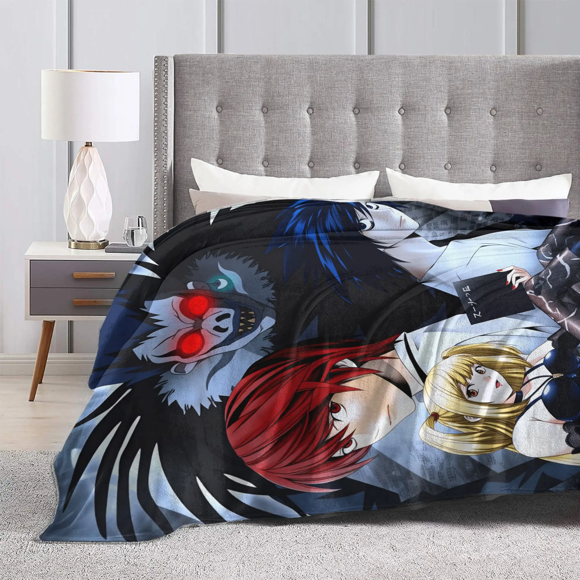 Light Yagami Misa Amane Flannel Blanket Winter Death-Notes Warm Soft Throw Blanket for Children Couch Chair Bedspread Sofa Bed
